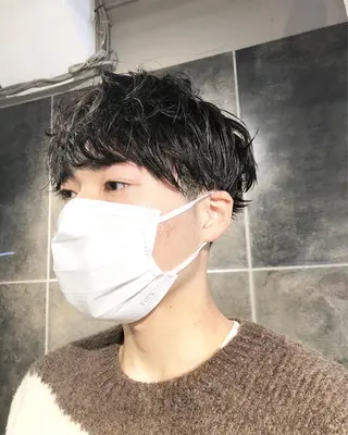 パーマ ヘアアレンジ メンズ ainico+所属・メンズ特化✂️栗原 侑也のヘアスタイル