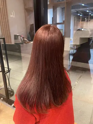 セミロング カラー 愛莉/ラベンダー/ ベージュ/ブラウンのヘアスタイル