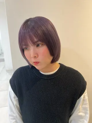 ショート カラー 🌝ぷる艶ハイトーン 柔らかヘア🍅まあやのヘアスタイル