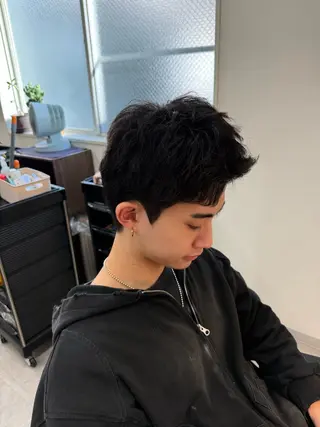 メンズ 韓国スタイル特化 ニュアンスパーマ下田のヘアスタイル
