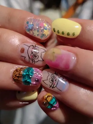ネイル 3dパーツ/流行り 👧shushu❤️のネイルデザイン