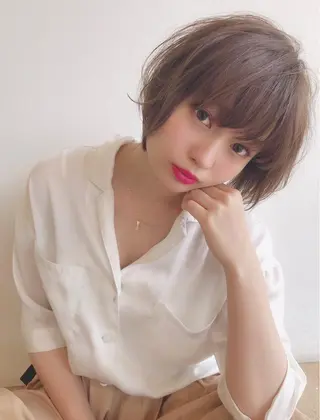 ショート カラー ぱつボブ/ ショート/YUKIのヘアスタイル