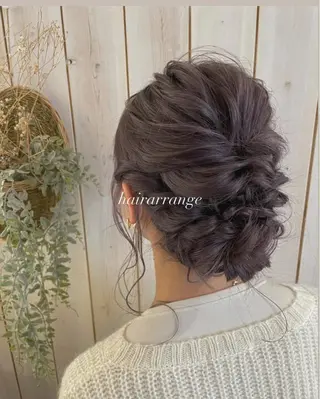 セミロング ヘアアレンジ 中井 茅佳のヘアスタイル