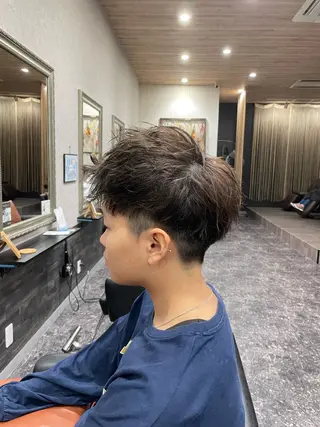 カラー メンズ 庄 優馬のヘアスタイル