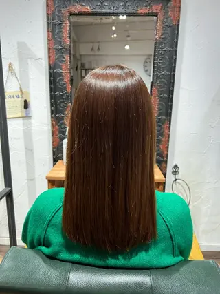 セミロング カラー 髪質改善/縮毛矯正/ 超高濃度水素ケアのヘアスタイル