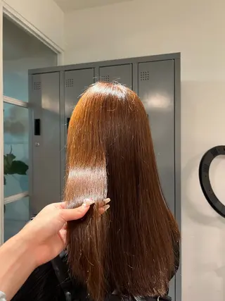 ロング カラー ワタナベ モカ🦢ダブルカラーのヘアスタイル