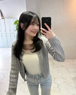 セミロング カラー ヘアアレンジ アンドウ ユウ/ レイヤーカット/韓国のヘアスタイル