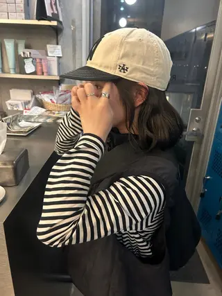 ショート カラー 韓国ボブ/レイヤー カット/ EMIRIのヘアスタイル