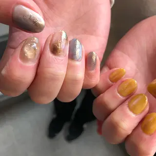 ロング カラー ヘアアレンジ キッズ ネイル マツエク・マツパ 福田 加奈のネイルデザイン