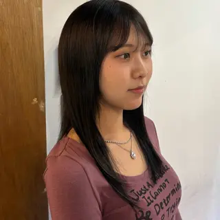 セミロング カラー ヘアアレンジ ブリーチカラー特化 🥣/渡邉日向のヘアスタイル