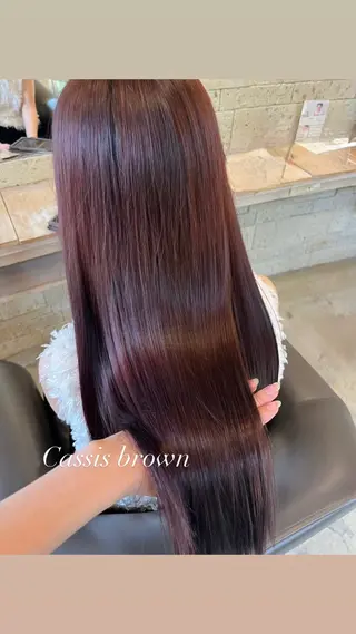 ロング カラー パーマ/艶カラー/ 髪質改善/伊藤愛麻のヘアスタイル