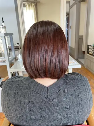 ミディアム カラー 川田 理紗子のヘアスタイル