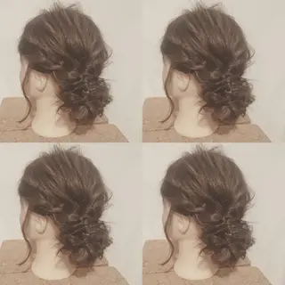 ミディアム ヘアアレンジ hair salon Ranun髪質改善のヘアスタイル