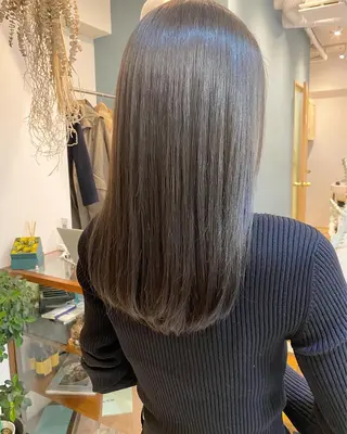 セミロング カラー パーマ OVER→三軒茶屋 /縮毛矯正・髪質改善のヘアスタイル