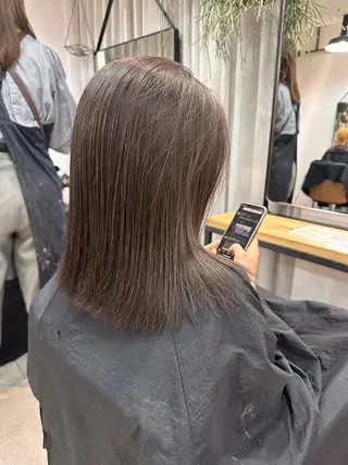 ミディアム カラー REINA☁️透明感 カラー/ぷつっと♡のヘアスタイル