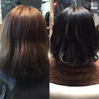 ミディアム セミロング カラー Re:ta KANZOのヘアスタイル
