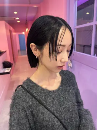 ショート 紙屋町ショート /ボブ　パーマ河内蓮のヘアスタイル