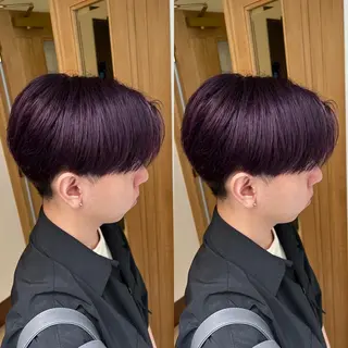 カラー メンズ センターパート ／植田のヘアスタイル