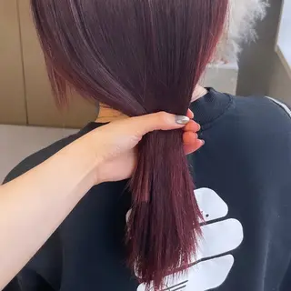 ミディアム カラー Rui/透明感カラー 暖色/レイヤーカットのヘアスタイル