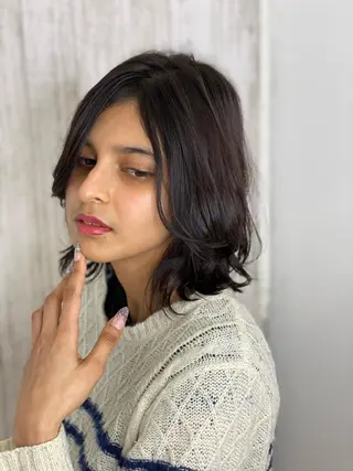 ミディアム 石沢 知康のヘアスタイル