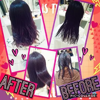 ミディアム カラー 永島 桜のヘアスタイル