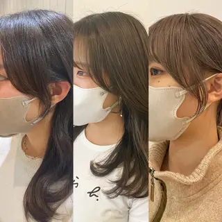 ミディアム 🫧顔周りカット 🫧樫村優香のヘアスタイル