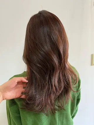 セミロング 庄内＊三国baron ANJUのヘアスタイル
