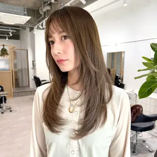 ロング カラー/髪質改善 レイヤー/vagueのヘアスタイル