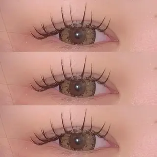 マツエク・マツパ 肌に馴染むハイトーン /ミルクティーカラーのヘアスタイル