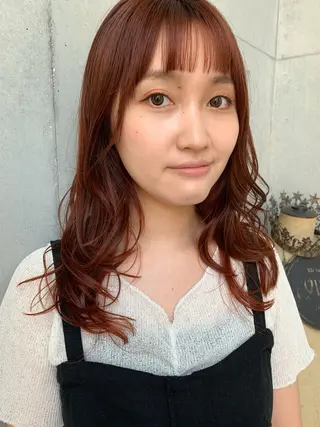 ロング カラー ブリーチなしWカラー /地毛風/小林凪沙のヘアスタイル