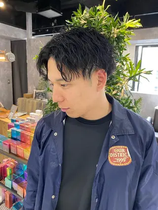 パーマ メンズ 【.ico】心斎橋/ ウルフ/飛田ゆうきのヘアスタイル