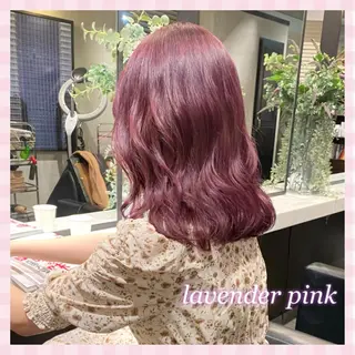 セミロング カラー 💗ガーリーヘア🎀 saki💗のヘアスタイル