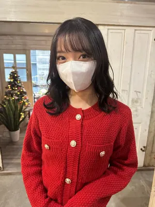 セミロング カラー パーマ ヘアアレンジ メンズ キッズ 心斎橋美容室 Junのヘアスタイル