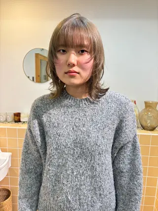 カラー sakura🌸 レイヤー/韓国ヘアのヘアスタイル