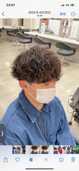 カラー パーマ メンズ メンズ特化/パーマ/ カット/カラー/るなのヘアスタイル