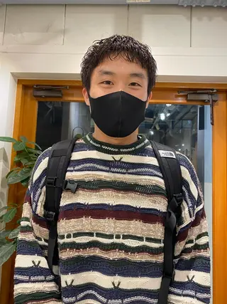 ショート カラー パーマ メンズ 村田 りょうやのヘアスタイル