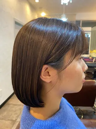 ミディアム カラー ⭐️ショート⭐️美髪 矯正⭐️水口陸のヘアスタイル