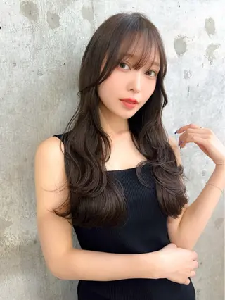 ミディアム カラー 髪質改善/韓国ヘア レイヤー/新宿/ロミのヘアスタイル