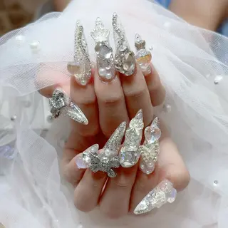 ネイル 🎀erika 長さだし💗モチ最高のネイルデザイン