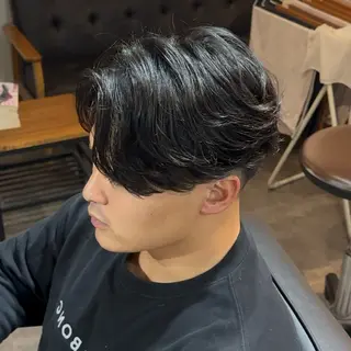 ショート パーマ メンズ 苗村 阿旺のヘアスタイル