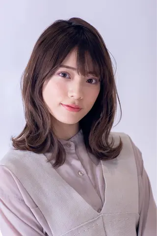 セミロング コテ巻きパーマ/韓国 パーマ/佐野のヘアスタイル