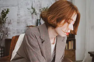 ショート カラー 似合わせ レイヤー須川のヘアスタイル