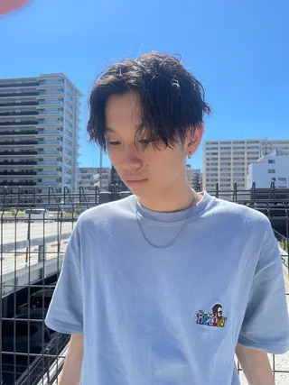 ショート パーマ メンズ メンズヘア特化 崎田 成人のヘアスタイル