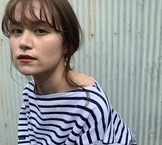 ミディアム パーマ カラー CEINE PATHのヘアスタイル