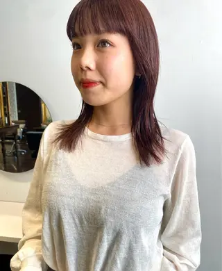 ミディアム カラー land所属・透明感カラー/レイヤ ー🌙Honokaのヘアスタイル