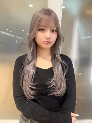 ロング カラー 🍀透明感抜群🍀/ ハイトーンカラーのヘアスタイル