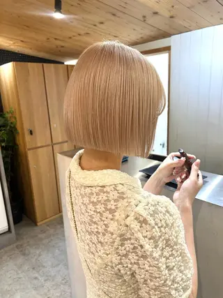 ショート カラー 韓国/ハイトーン/ ボブ🎀MIKU🎀のヘアスタイル