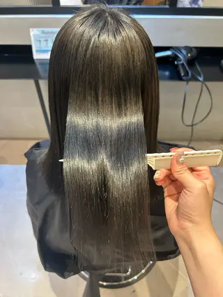 ミディアム カラー ヘアアレンジ 縮毛矯正/カット/ 韓国ヘア/蛯原🍤のヘアスタイル