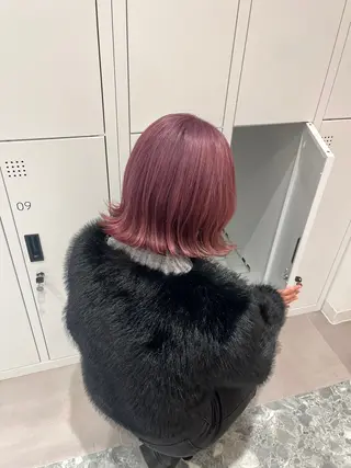 ミディアム カラー みう/仙台/暖色/ 艶髪/顔周りカット/のヘアスタイル