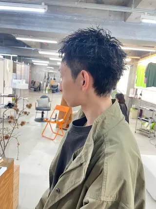 パーマ メンズ サトウ レンマのヘアスタイル